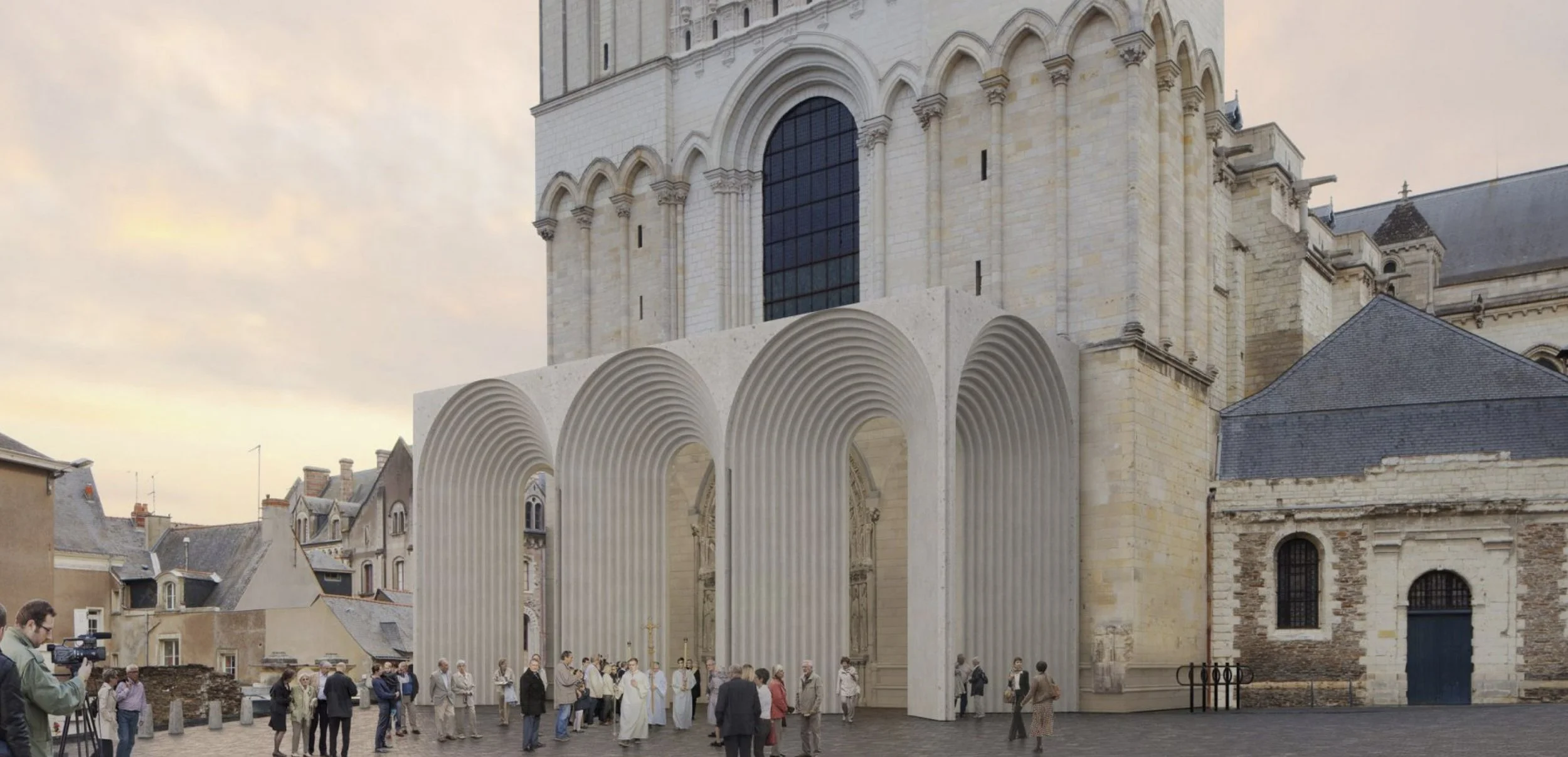 In France, Kengo KumaArchitects Adds BeautifulArches To The Gothic AngersCathedral