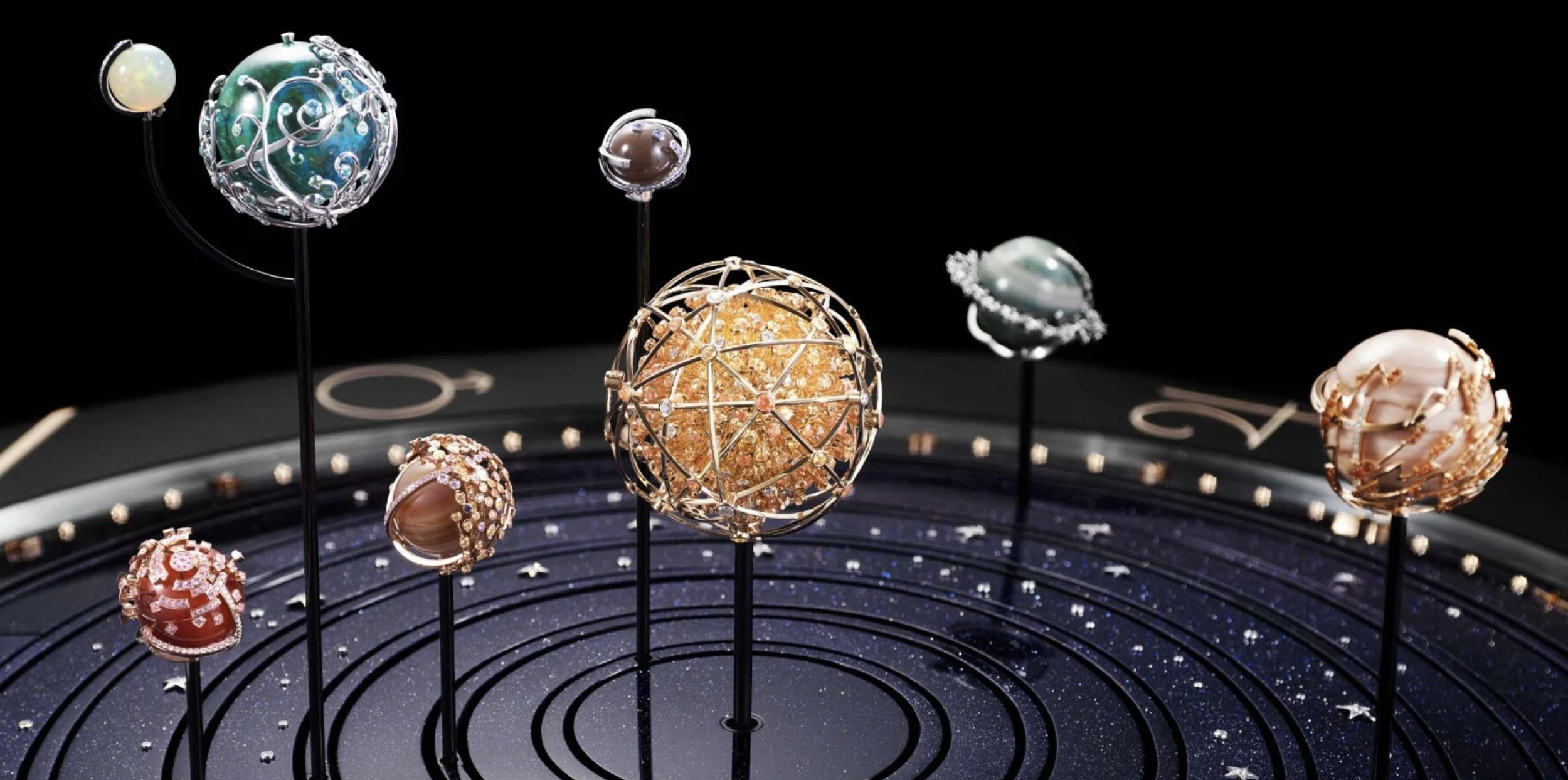 Van Cleef &amp; Arpels ornates planetarium automaton with sublime gems at watches &amp; wonders