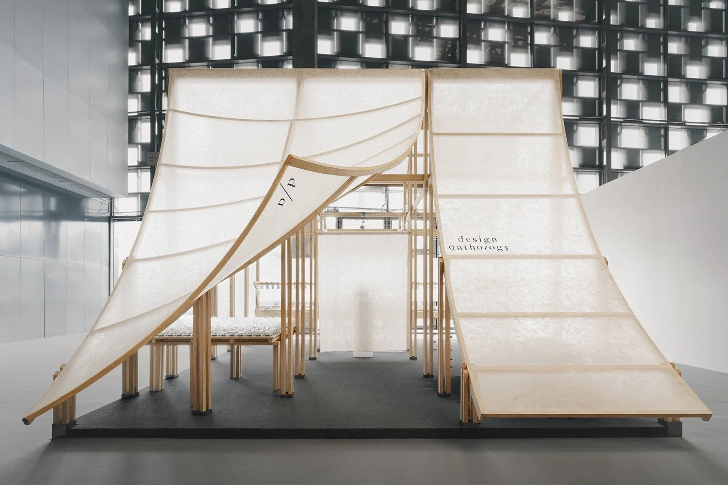 Archive uses sustainable wood in its structure to provide flexibility in disassembly