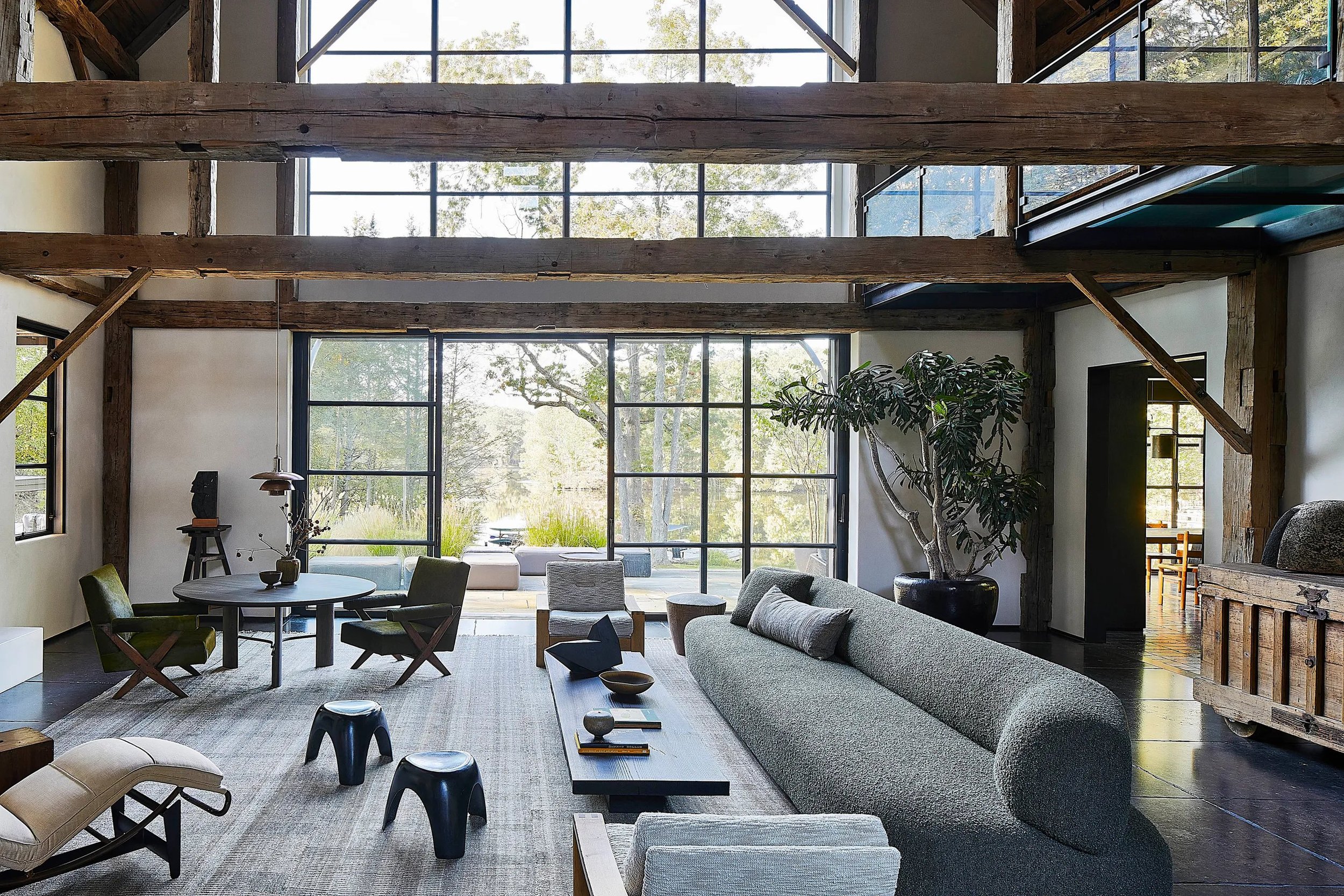 An All-Black Kitchen Anchors the Interior Scheme of This Modern Farmhouse