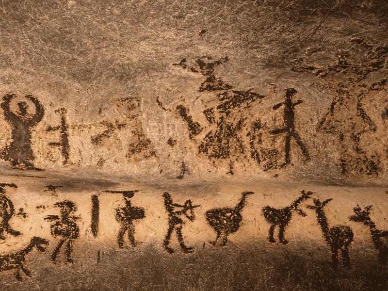 Cave Paintings from the Mugara Cave in Belgium