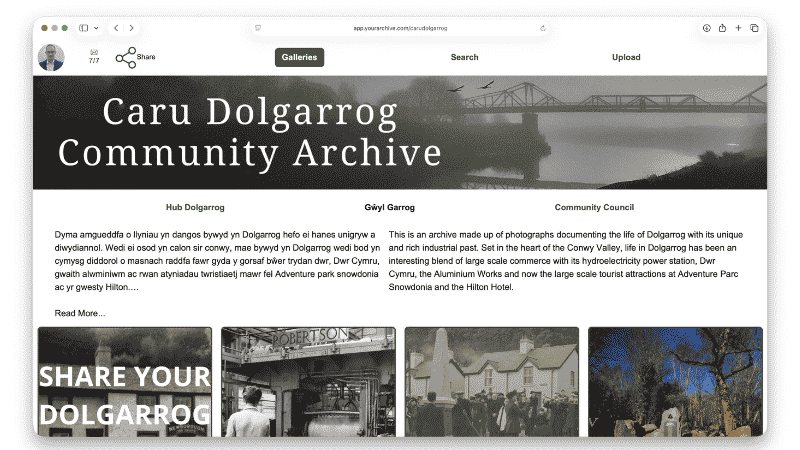 An example of a community archive created with YourArchive