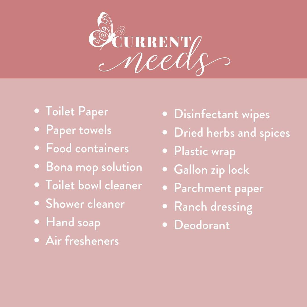 Hello, friends! We have a few needs for &ldquo;Grace&rdquo; right now!  We would be so grateful if you would consider providing a few items on the needs list! We've also included a wish list that you can contribute to as well!

🤍Toilet Paper
🤍 Pape