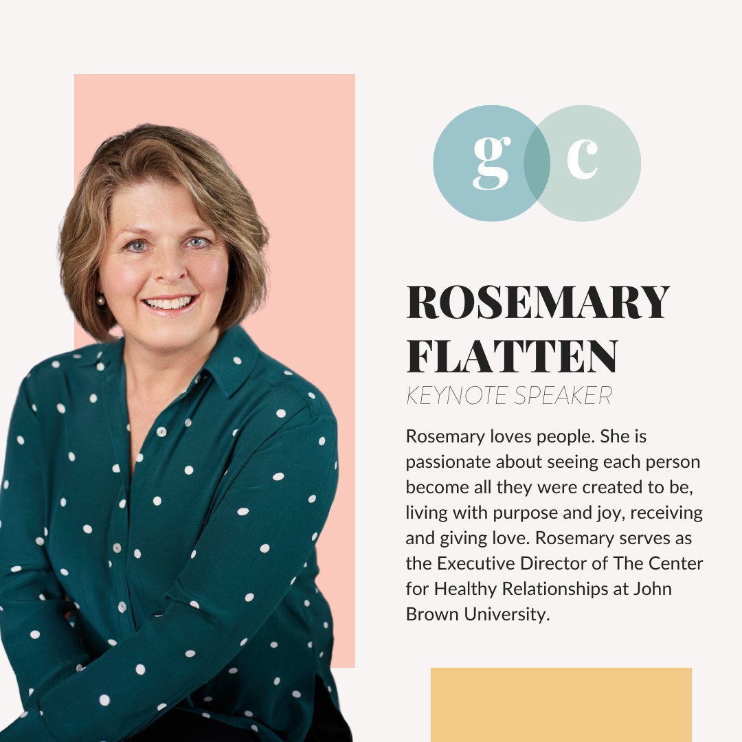 Friends, we are so excited to introduce one of our keynote speakers for Grace Collaborative, Rosemary Flatten! 

Rosemary serves as the Executive Director of The Center for Healthy Relationships at John Brown University.

It has been a circuitous rou