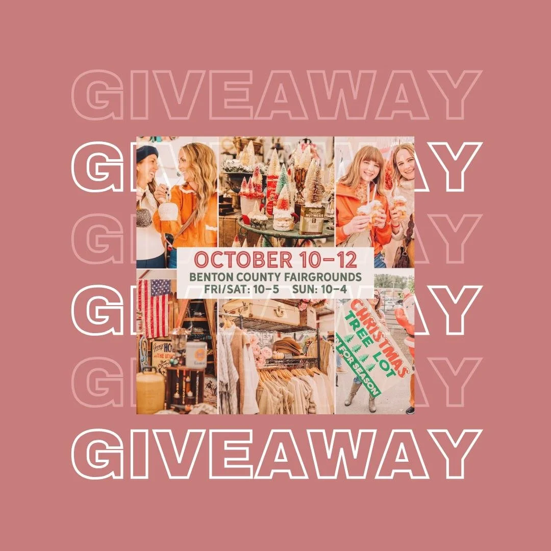 🎉 GIVEAWAY TIME! 🎉
Vintage Market Days is happening THIS WEEKEND, and we&rsquo;re so excited to be part of it again! 🌿✨

We&rsquo;re giving away two 3-Day passes every day leading up to the event! Here&rsquo;s how to enter:
1️⃣ Tag a friend you&rs