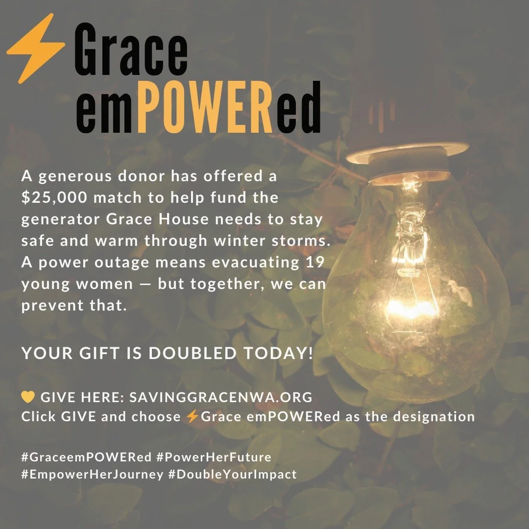 You are not going to believe what just happened.

Grace House has had one lingering need on our hearts &mdash; a backup generator to keep our home safe and warm during deep freezes or power outages. With 19 young women under one roof, we want to ensu