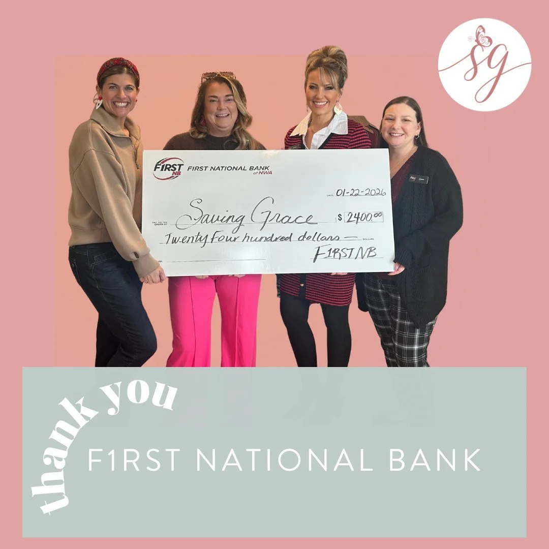 We are deeply grateful for F1rstnb of NWA for the generous check they brought by and for the heart behind this gift. The support of their employees means more than words can say. 🤍

This is a true investment in Grace and her journey. Their support g
