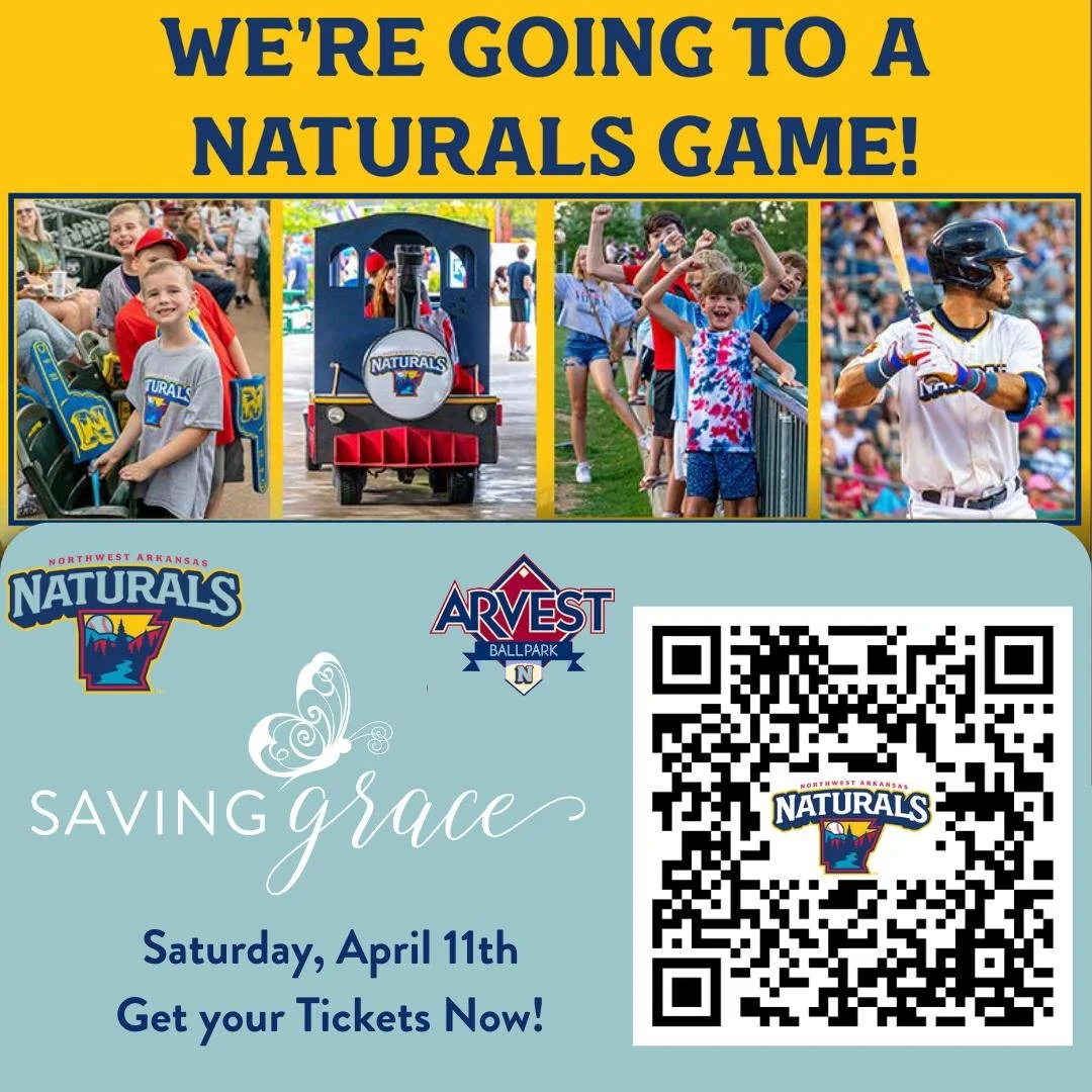 Take me out to the ballpark! ⚾️💙

We are so excited to partner with the Northwest Arkansas Naturals for a special night at Arvest Ballpark on Saturday, April 11, 2026!

Come cheer on the Naturals, stay for the postgame fireworks, and know that $6 fr