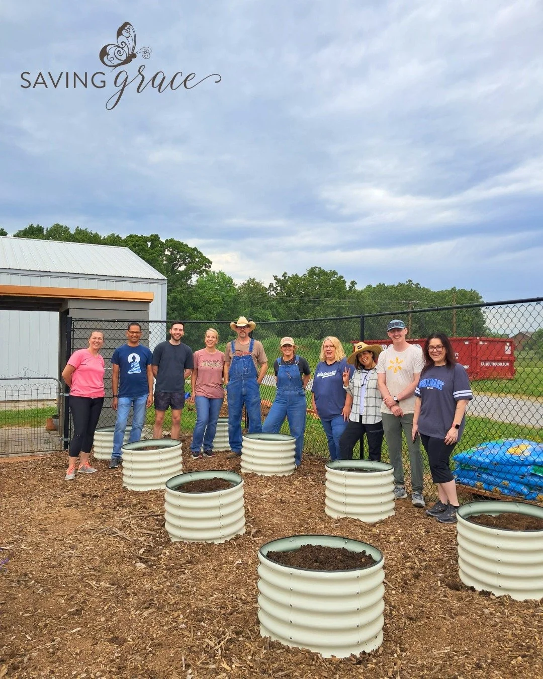 A huge thank you to this wonderful Walmart team for spending the day serving alongside us at Saving Grace NWA! 💚

They helped build and install beautiful new garden beds for Grace, and we could not be more grateful. These spaces will become places o