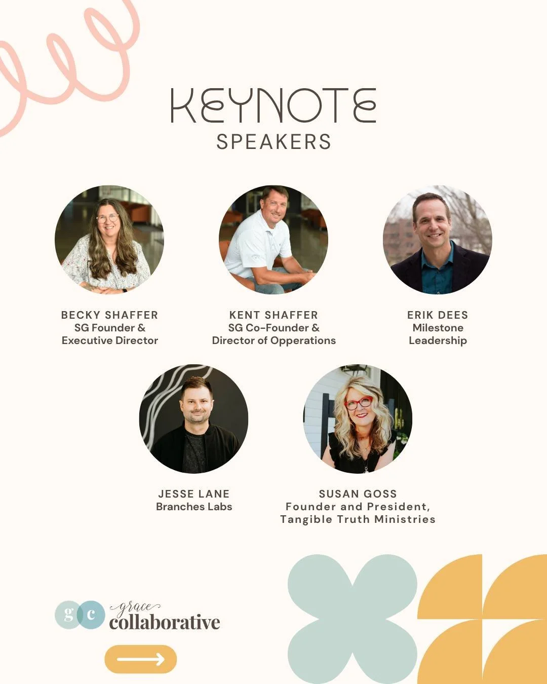 ✨ Have you registered yet? ✨

Grace Collaborative is bringing together an incredible lineup of keynote and breakout speakers who are passionate about equipping, encouraging, and strengthening those serving in nonprofit and ministry leadership. 💛

Fr