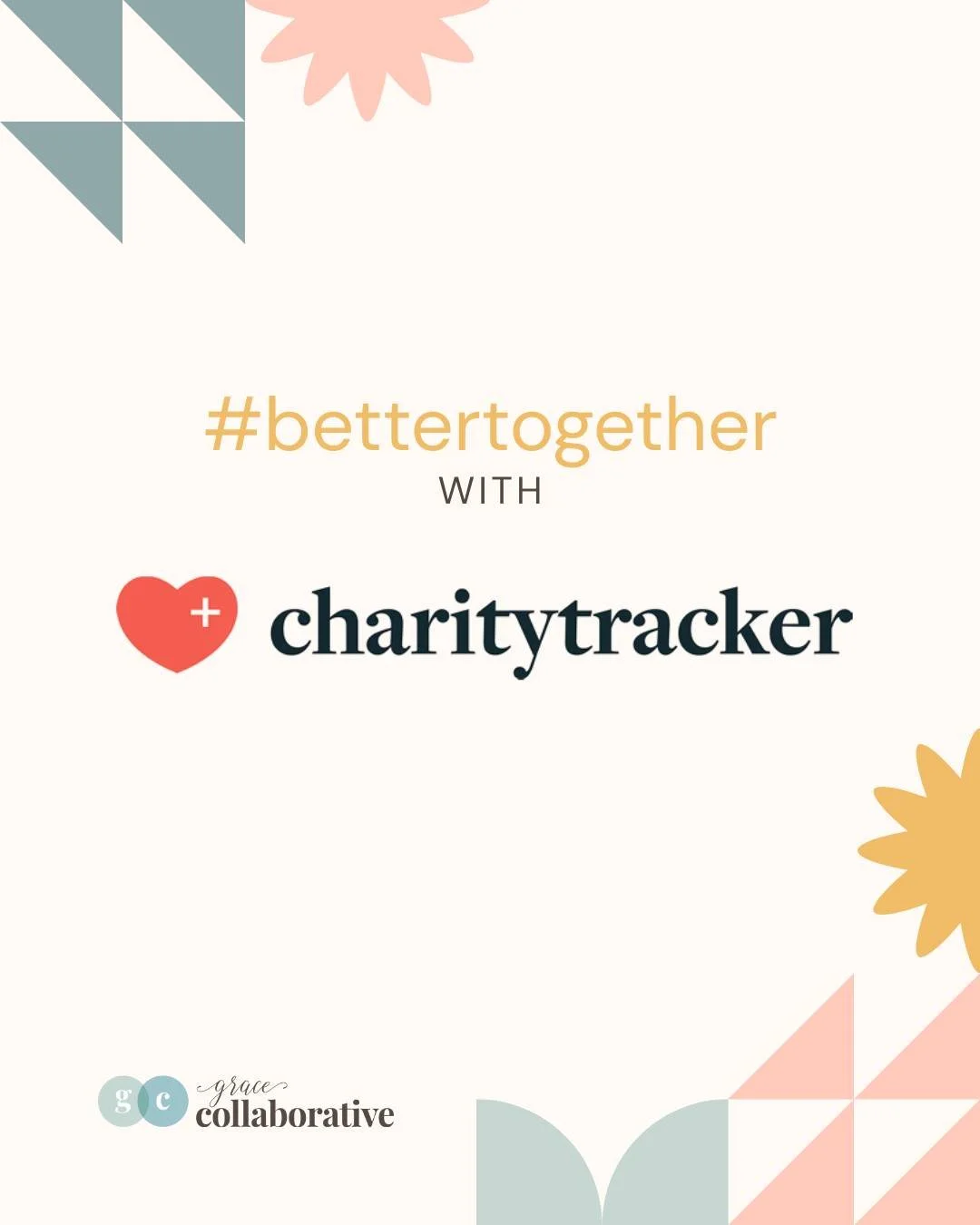 ✨ #BetterTogether ✨

A heartfelt THANK YOU to CharityTracker for supporting Grace Collaborative as a sponsor! 💛

We are so grateful for partners who believe in strengthening nonprofits and equipping leaders with tools, support, and community.

Becau