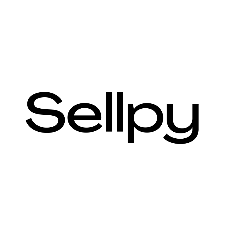 Black logotype for Sellpy, H&M Group owned second hand fashion
