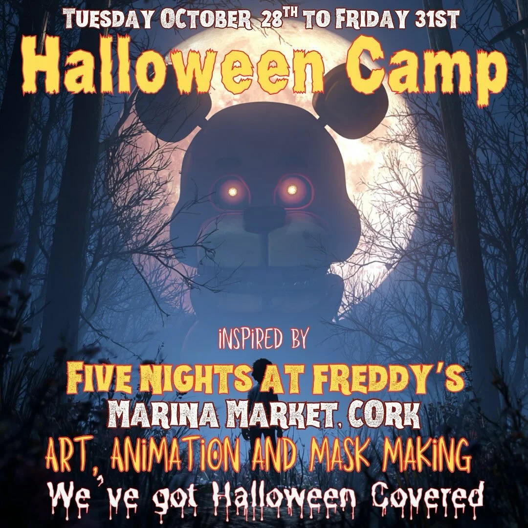 🎃 Inspireland Art &amp; Animation Camps &ndash; Halloween Edition! 👻

We&rsquo;re summoning the spirits of Samhain at the Marina Market, Cork with a terrifyingly creative 4-day Mask Making, Art &amp; Animation Camp for kids and teens!

🖌️ Design s