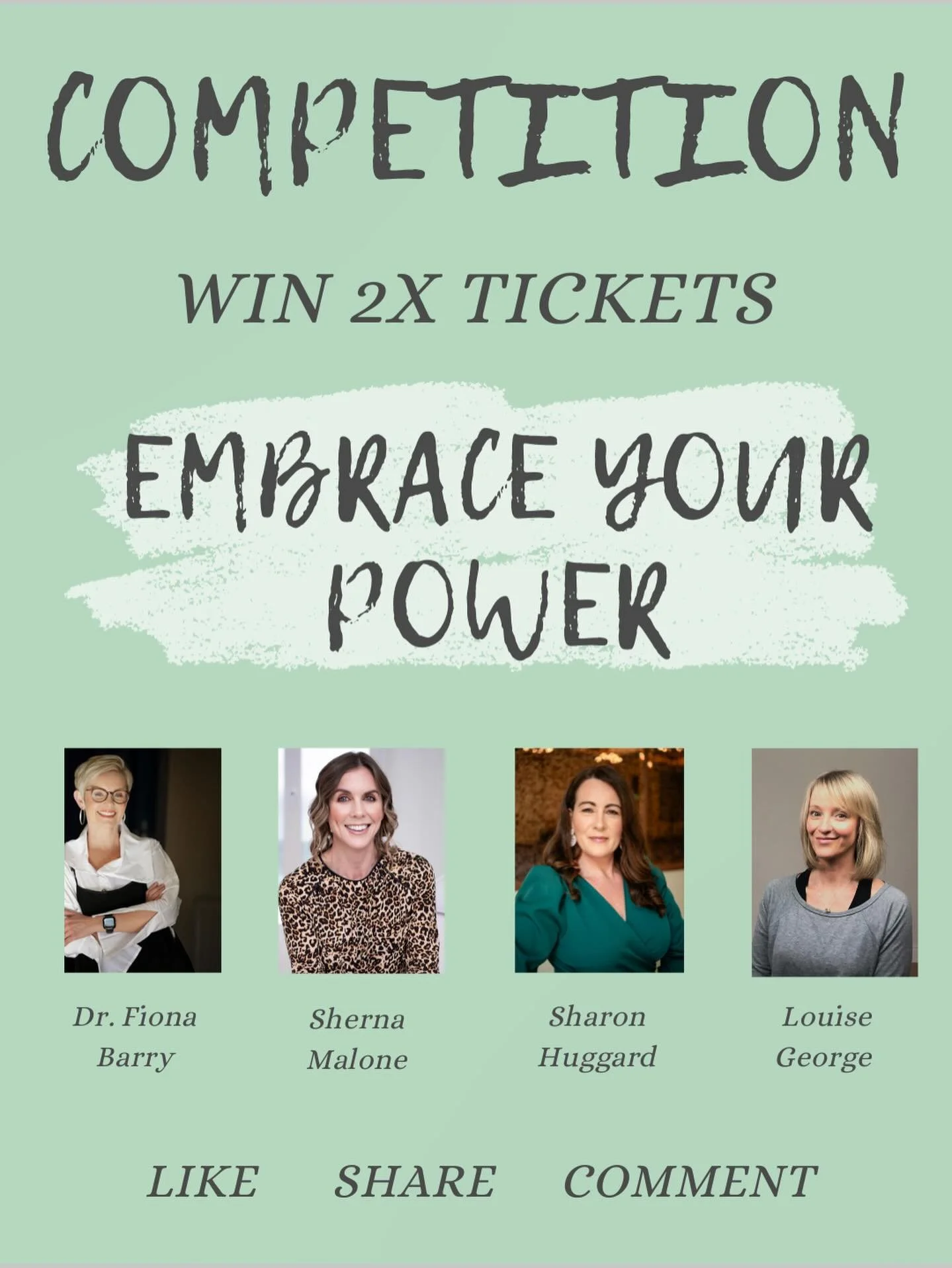 🏆WIN WIN WIN 🏆

Competition to win a pair of tickets to &lsquo;Embrace Your Power&rsquo; event which takes place on the 15th of February🎟️

This amazing event has been designed to help you feel confident, informed, and supported at every stage of 