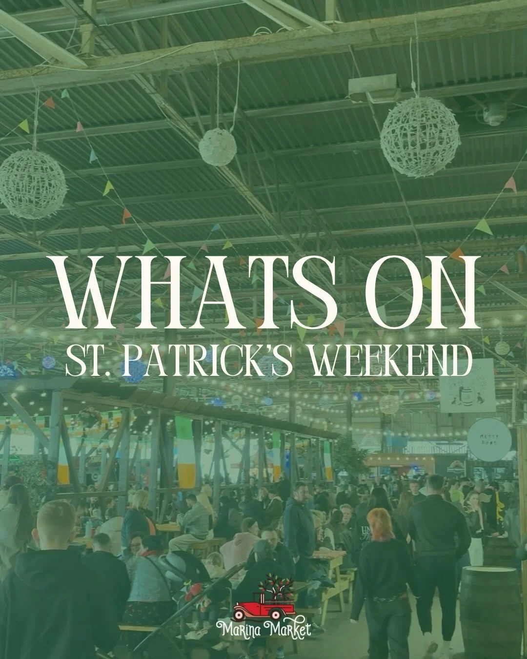 ☘️ What&rsquo;s on this Paddy&rsquo;s Weekend at the Marina Market ☘️

🎶 Sat 14th &amp; Sun 15th &ndash; Arund&oacute; Music Trad Group | 12&ndash;2pm 
👯 Sat 14th &ndash; Jon Lonergan Irish Dancers | 2&ndash;2.30pm 
🧘&zwj;♀️ Sat 14th &ndash; Chari