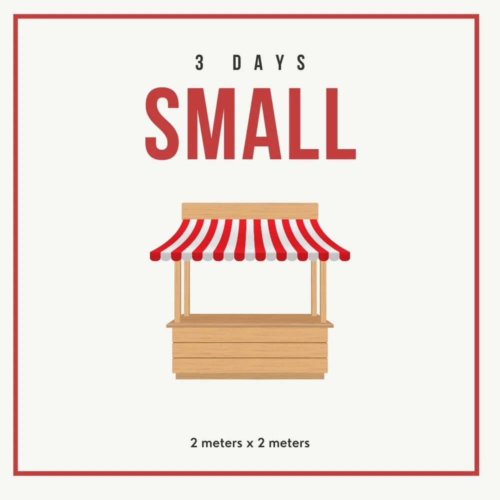 Small Stall - 3 days - October 31st, Nov 1st & 2nd