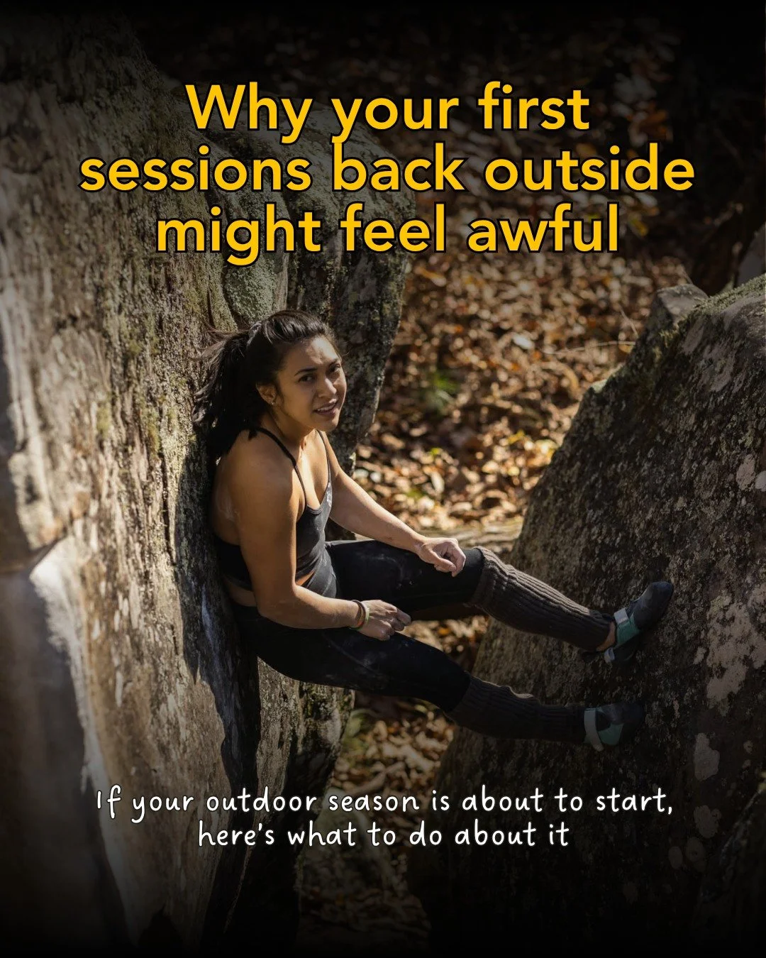 Outdoor climbing is a different beast, and it takes some time to get reacquainted.

As you start climbing outside again, following a preseason structure will help you ramp up for in-season performance.

The preseason is a transitional period where yo