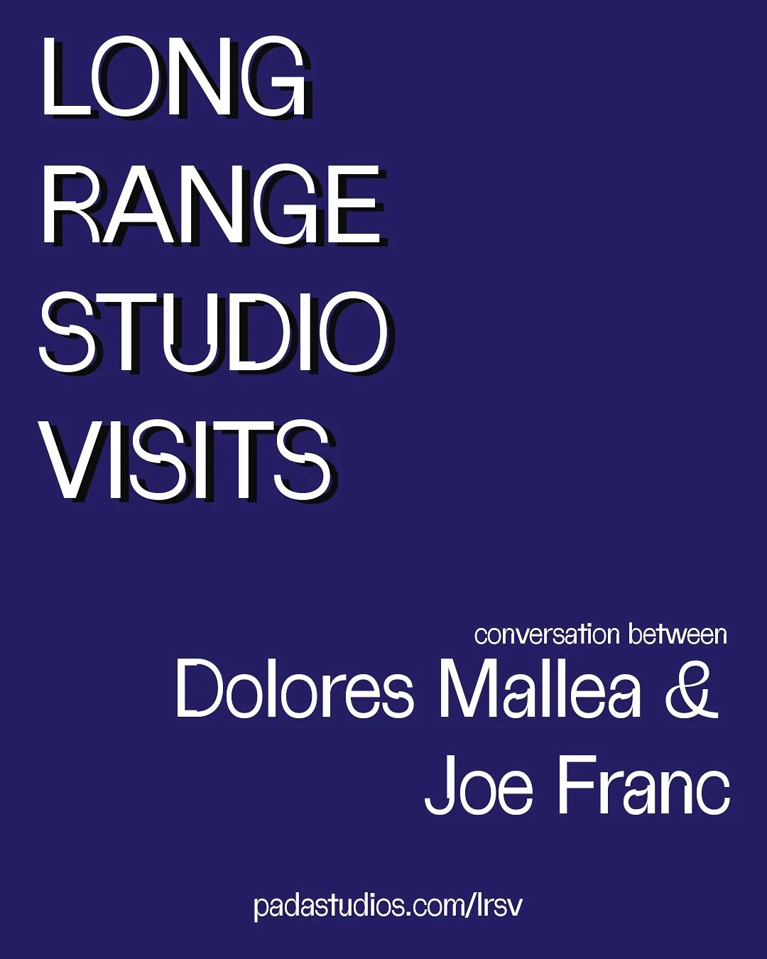 Recently we added to our page the Long Range Studio Visit between Dolores Mallea and Joe Franc. Our Sunday reading suggestion is that you head to the link in our bio and read the conversation between the two PADA Alumni.

+

Recentemente, adicion&aac