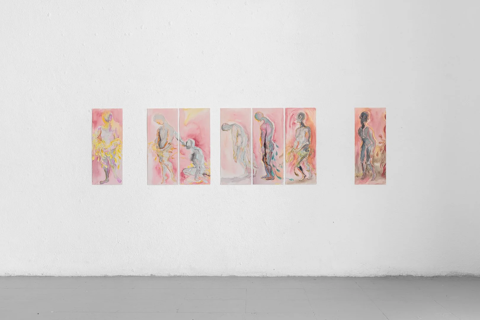 Zhengwei Li, A Journey of Mind. Watercolor on paper, 20 x 50 cm each part, 2026.