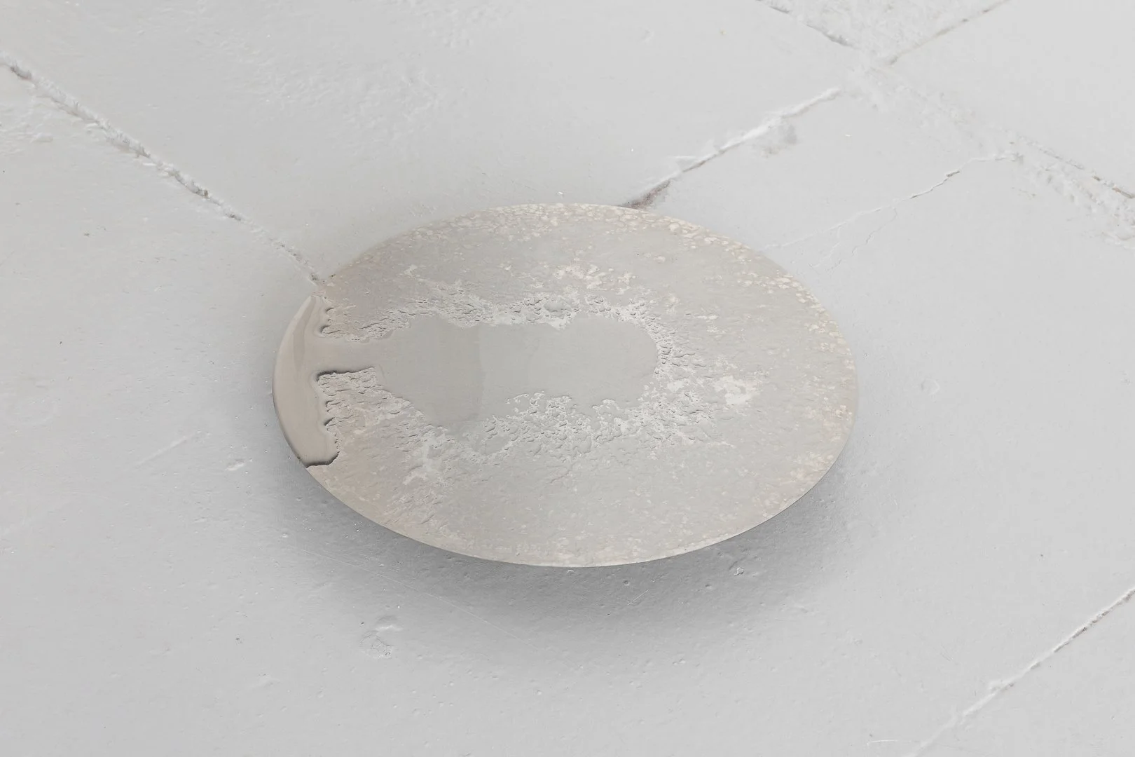 Francisco Pinto de Almeida, Bladder. Objeto de plástico encontrado, látex e aço inoxidável, dimensões variáveis, 2025
