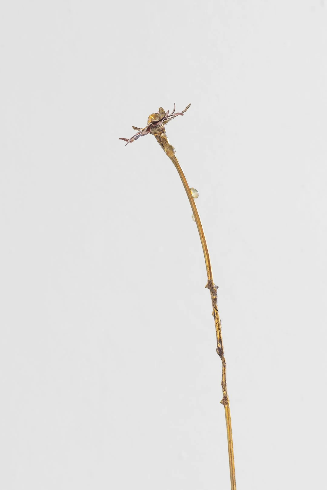 Laura Armengol, Residual petrichor. Brass, copper and industrial park resin, 158 x 30 cm, 2026.