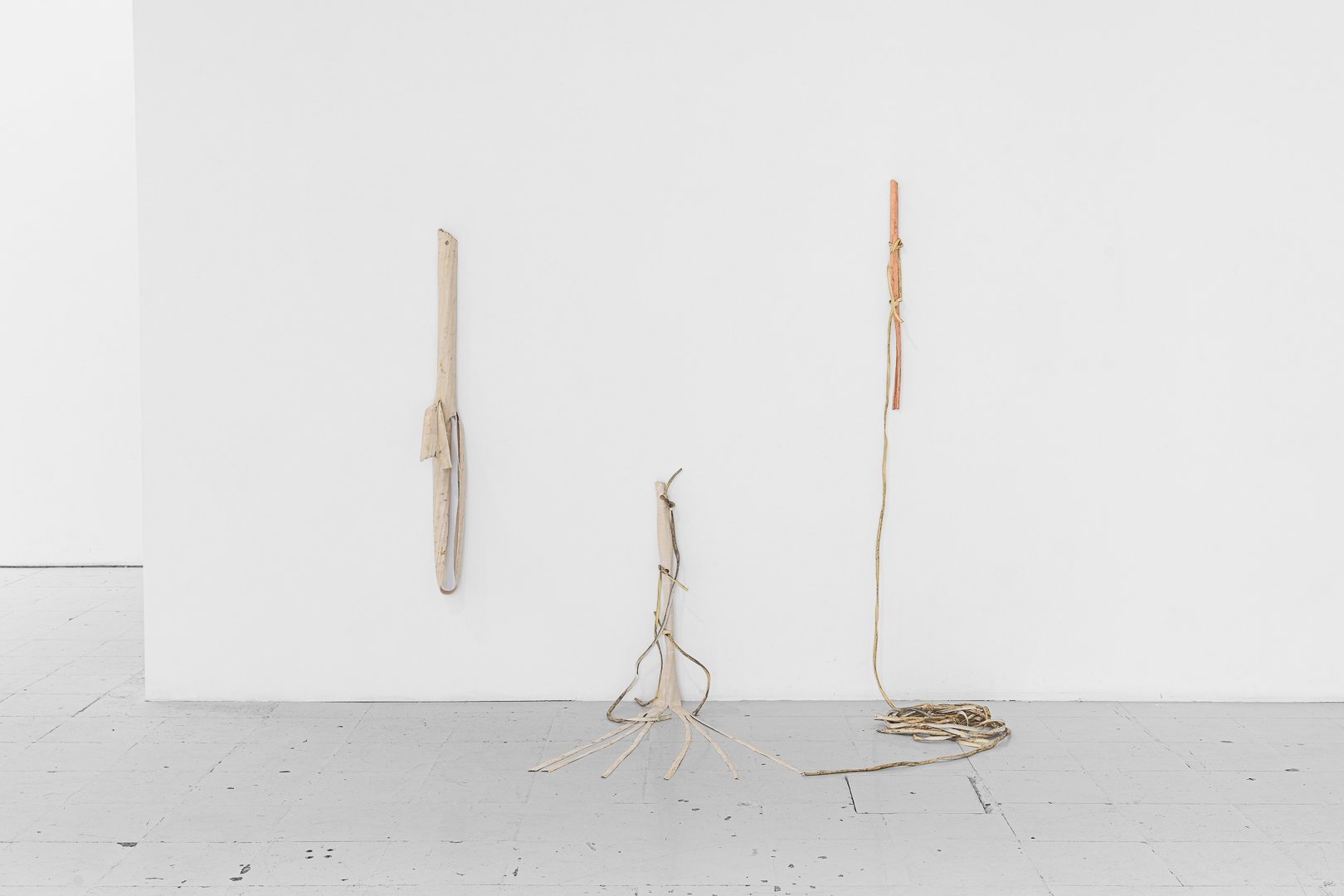 Anna Boland, Fluid conveyance, exterior pipes, 130x14cm, 90 x 110cm, 180 x 70cm.