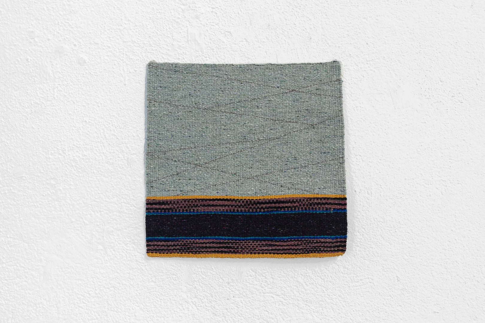 Nicole Clift, The Hair Carpet Weavers 1. Native Portuguese sheep wool, Peruvian alpaca wool, silk, 35 x 35 cm, 2026.
