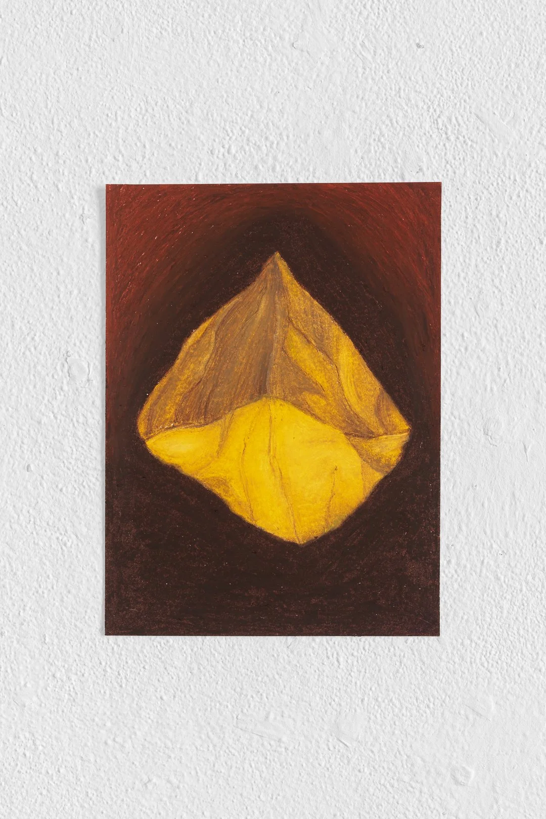 Gerardo Ros, A light in the middle of the park. Oil pastels on paper, 28,5 x 21 cm, 2026.