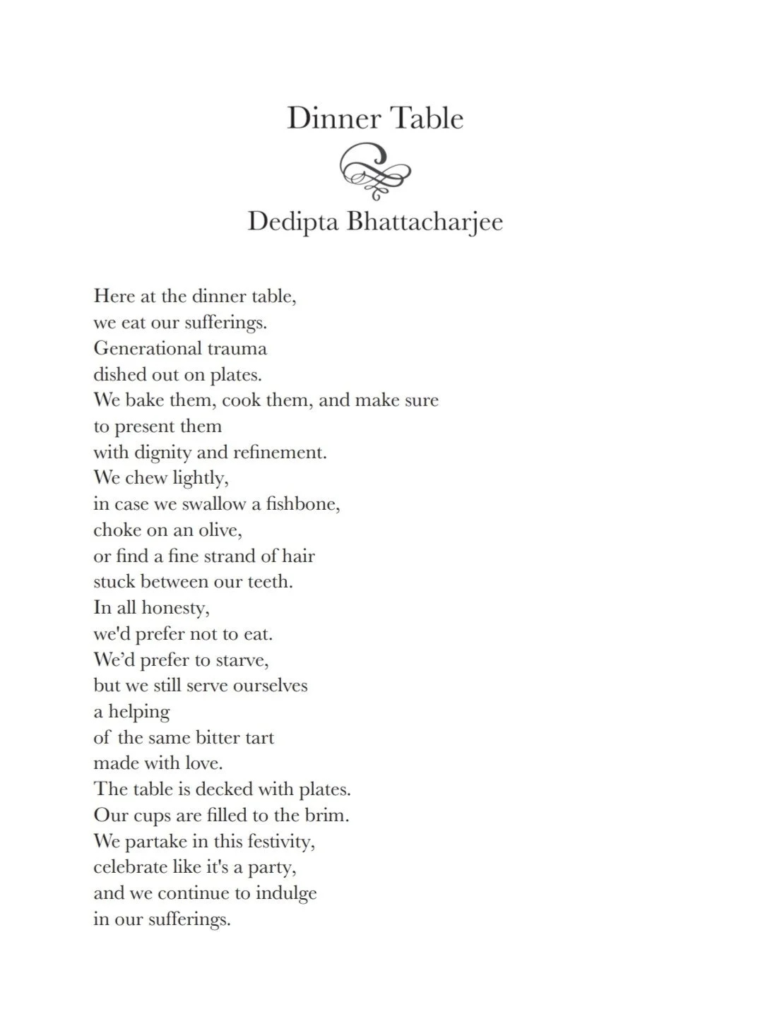 DEDIPTA BATTACHARJEE — RESEARCH RESIDENCY