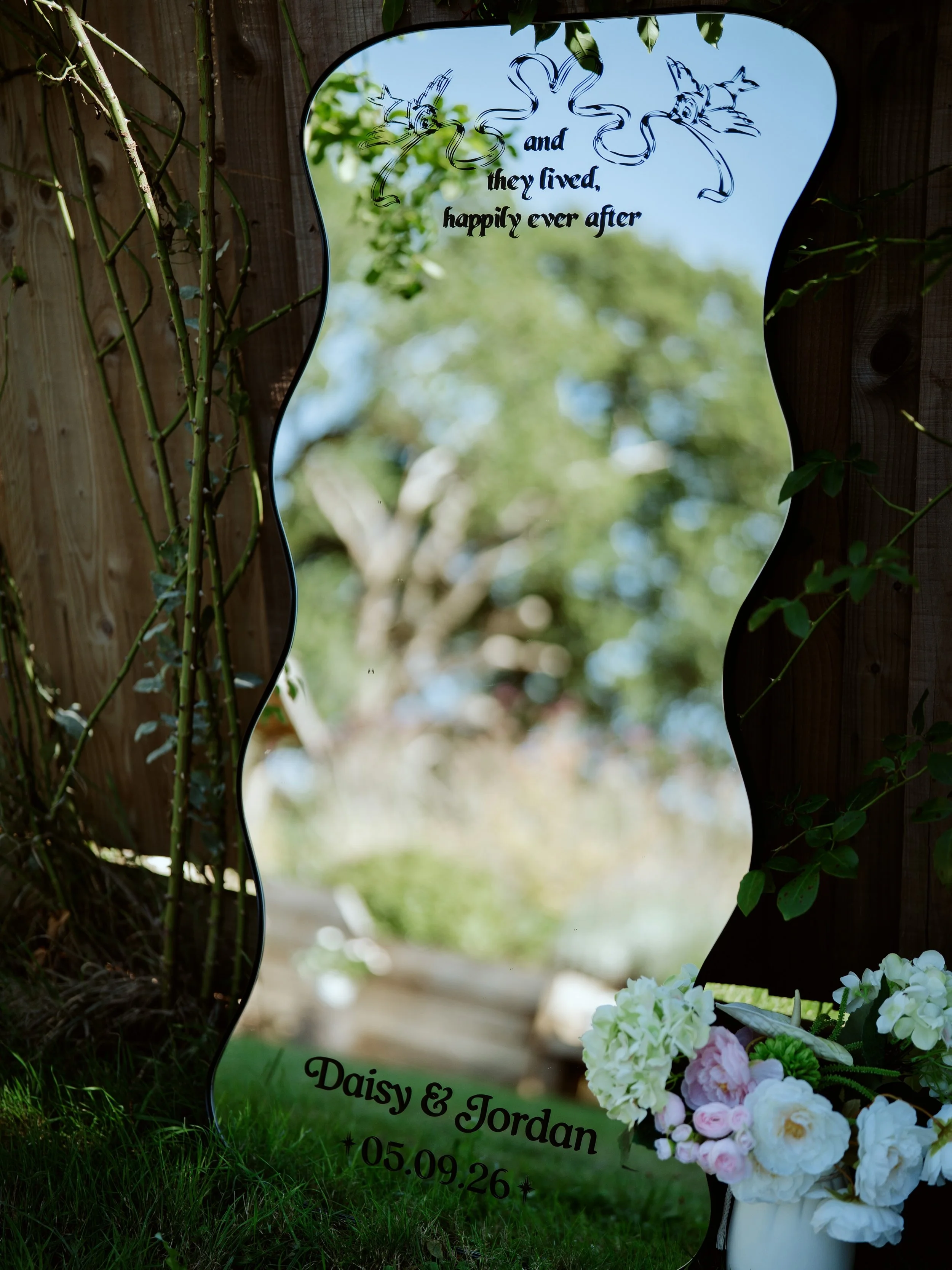 Ceremony &amp; cocktail hour🥂

We had a beautiful sunny day and the setting complimented the pastel colour palette of our wedding stationery. 

Our house is full of prints, colour and photos so we wanted our stationery to reflect this and our intere