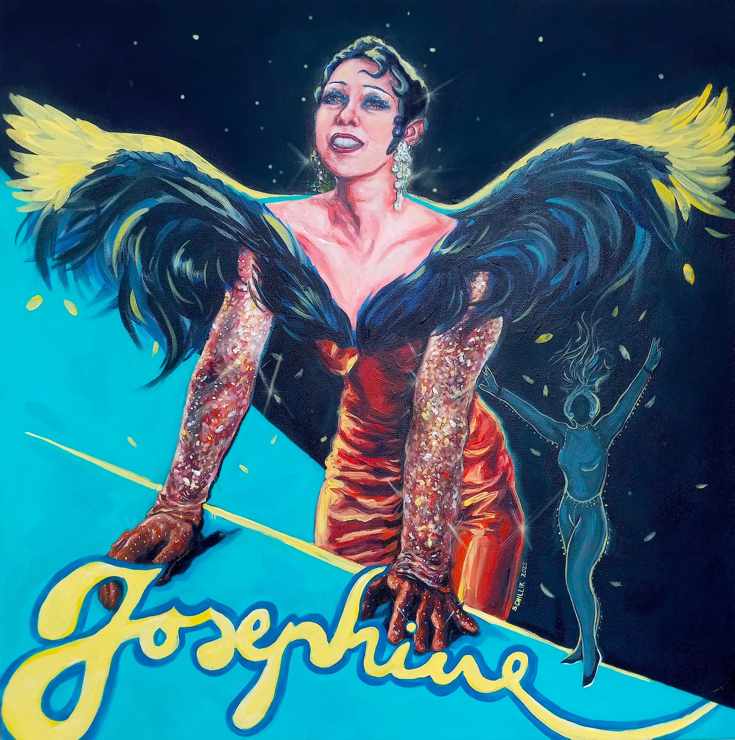 update Josephine Baker International Super Star,24x24,Acrylic,2025 .jpeg
