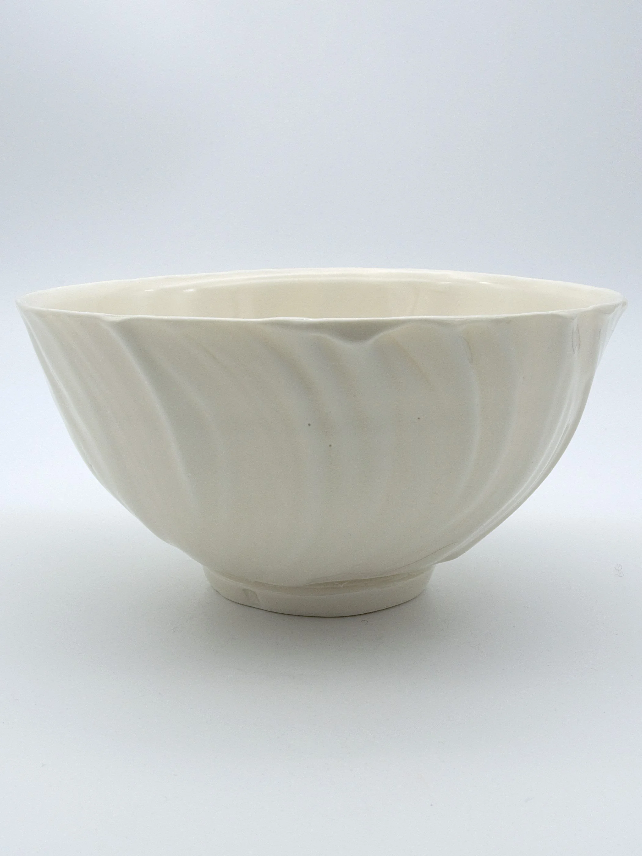 54. Large Porcelain Noodle Bowl with Textural Hakeme Slip
