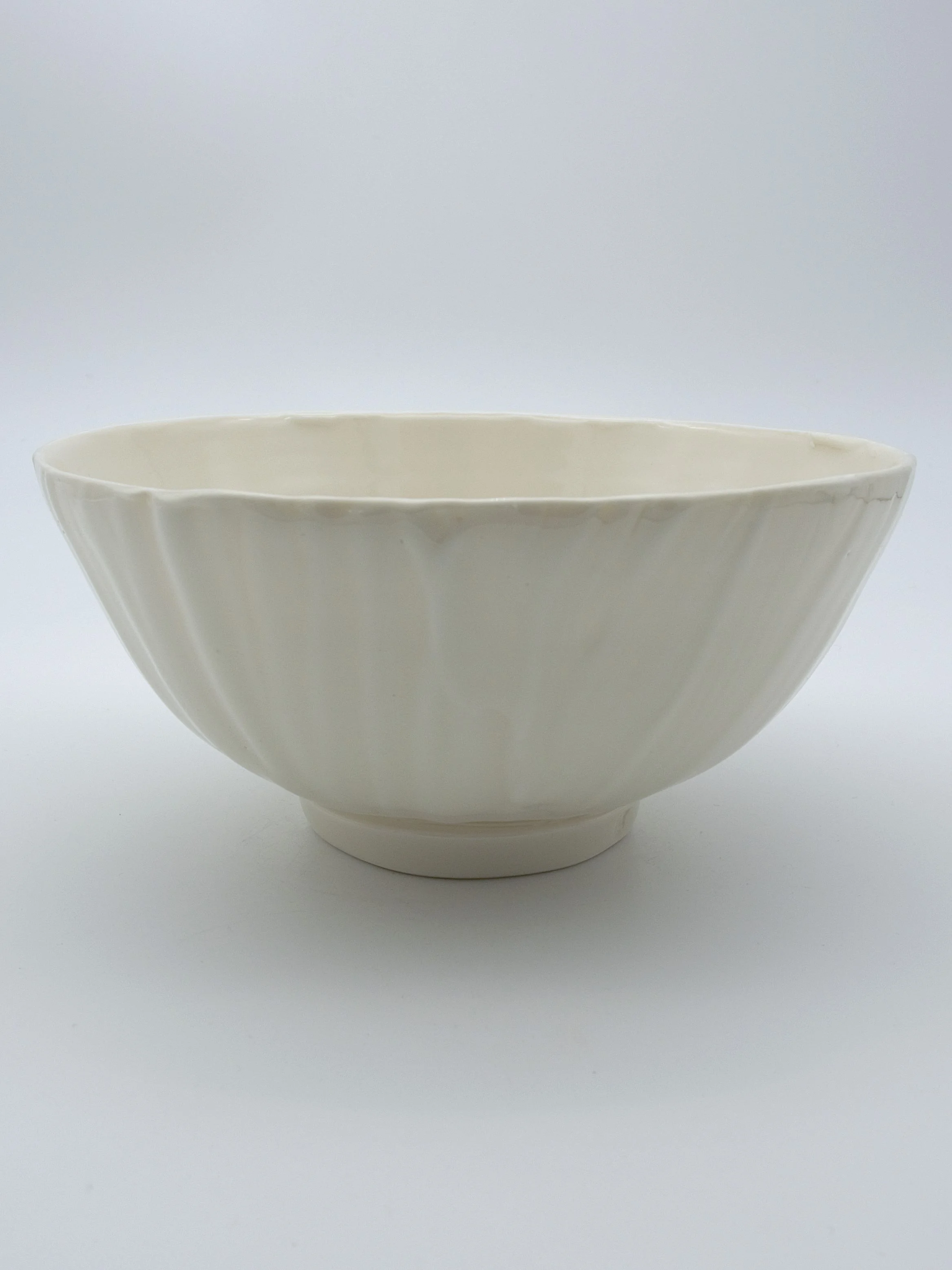52. Large Porcelain Noodle Bowl with Textural Hakeme Slip