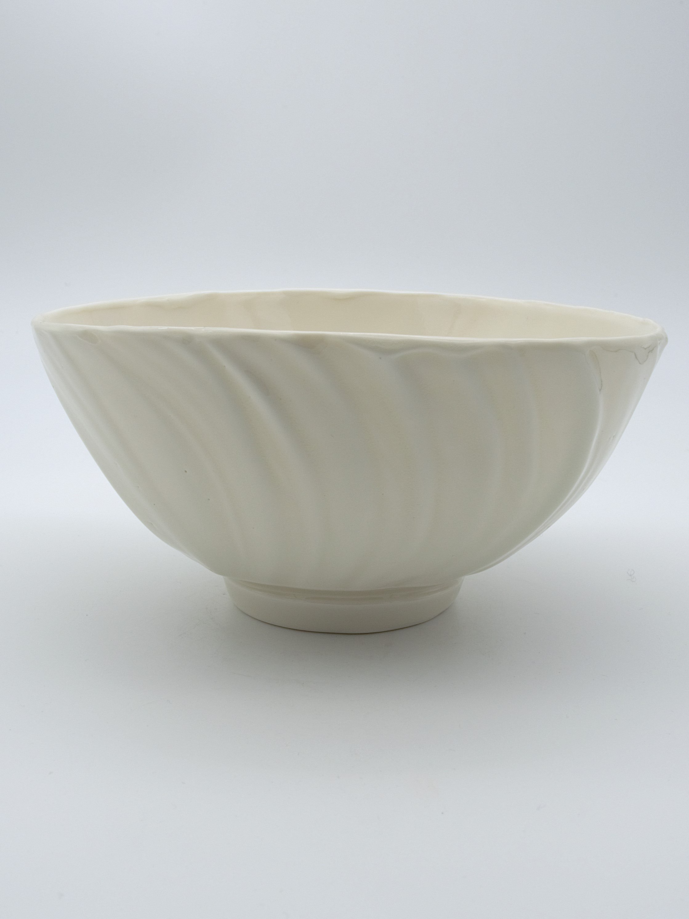 53. Large Porcelain Noodle Bowl with Textural Hakeme Slip