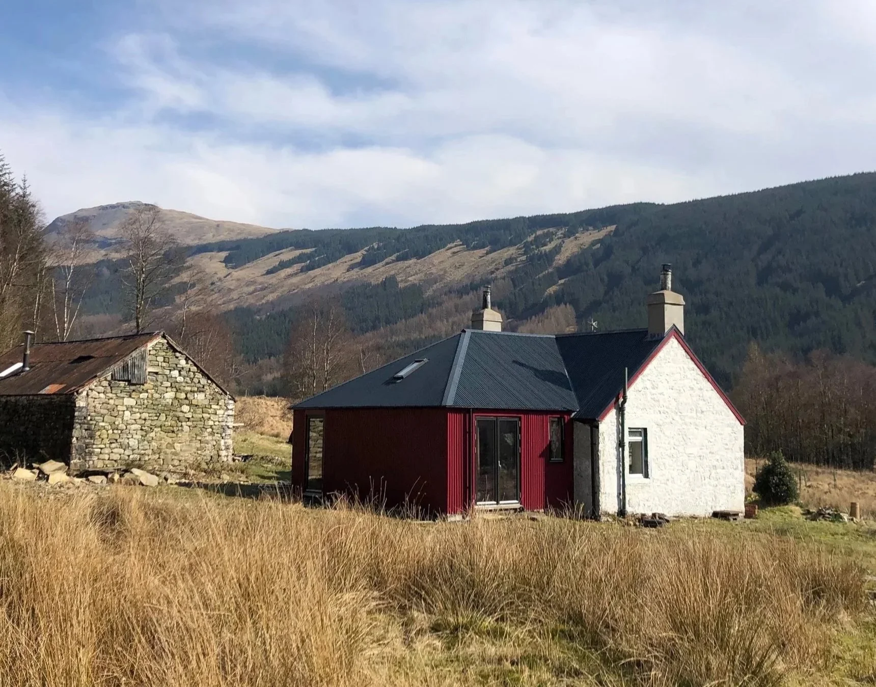 Refurbished cottage by Harford-Cross Architects  near Bridge of Orchy