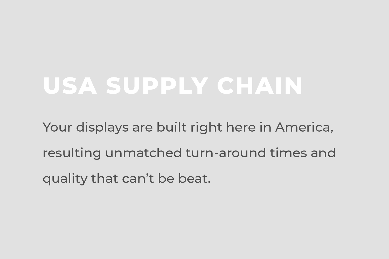 USA Supply Chain