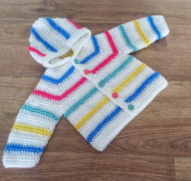 Tiny Preemie hooded cardigan Free crochet pattern — Baby Crochet Designs