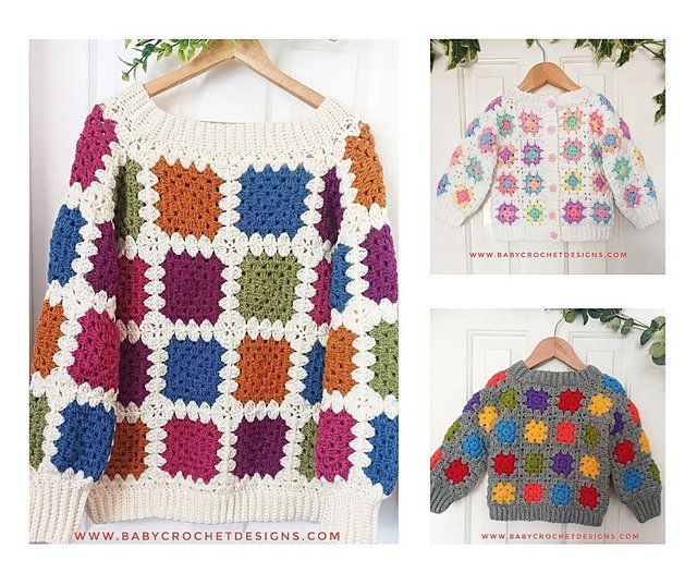 Lots of Squares Jumper / Cardigan