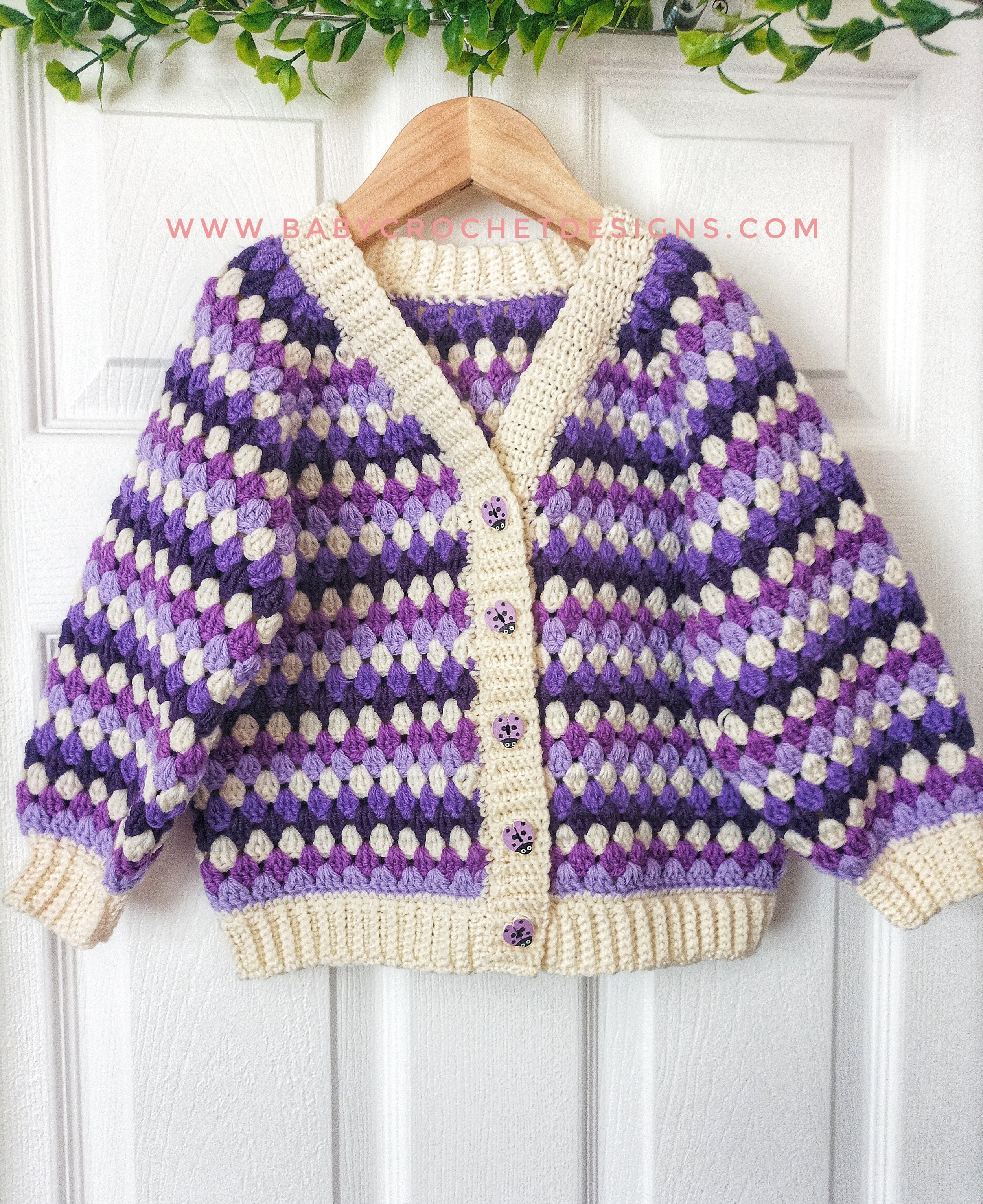 Bobbi Cardigan Crochet Pattern Sizes Preemie 10 Years PDF 