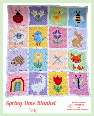 Spring Time C2C Blanket