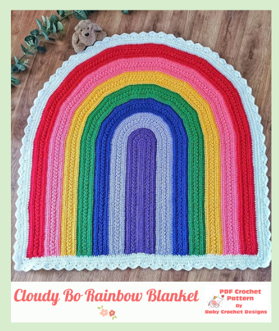 Cloudy Bo Rainbow Blanket