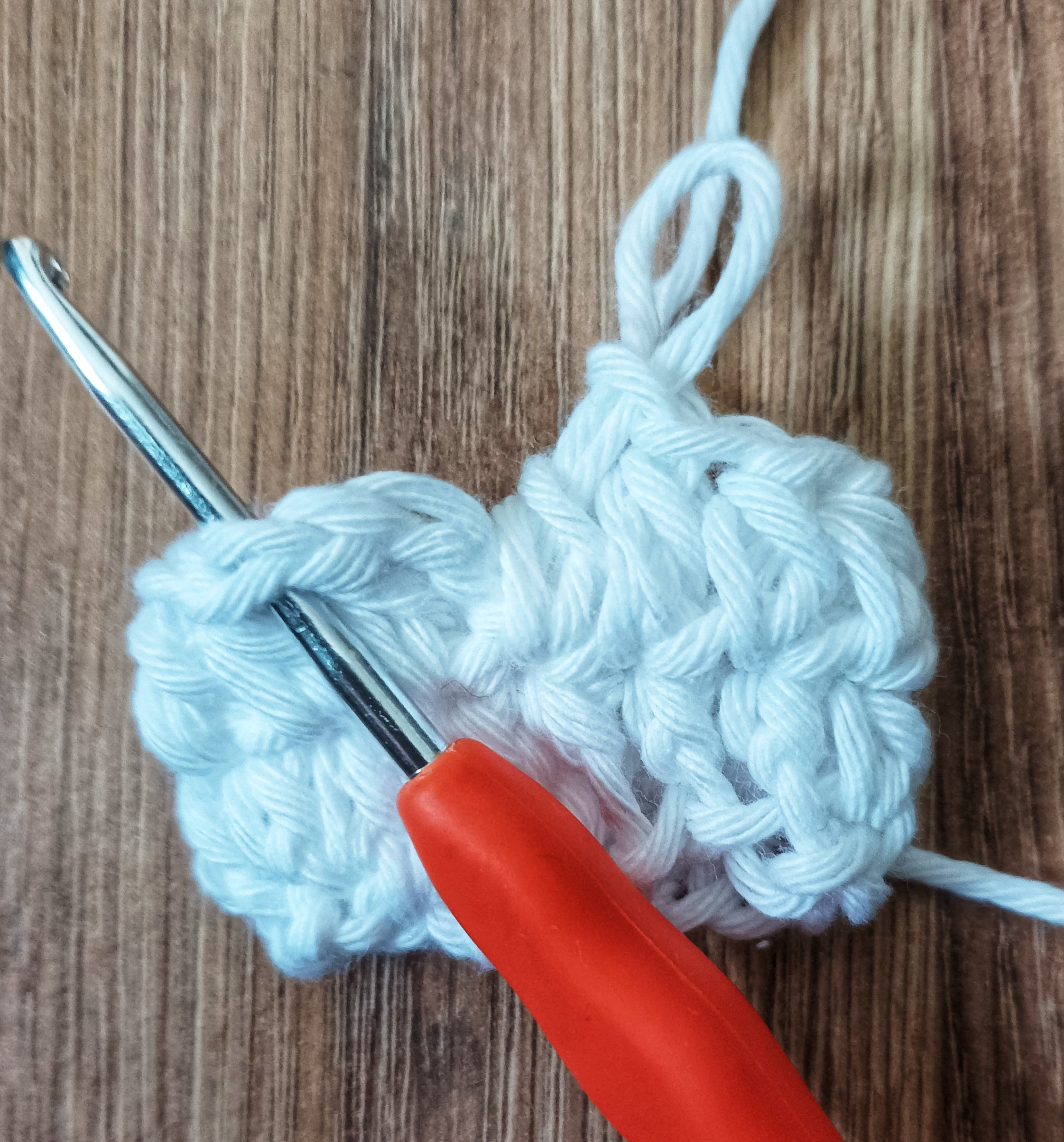 slst to the top of the second stitch