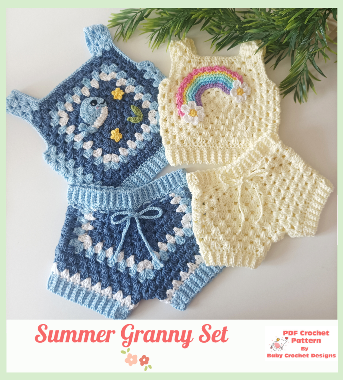 Summer Granny Shorts and Vest Set