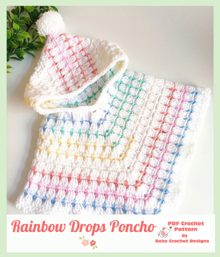 Rainbow Drops Poncho
