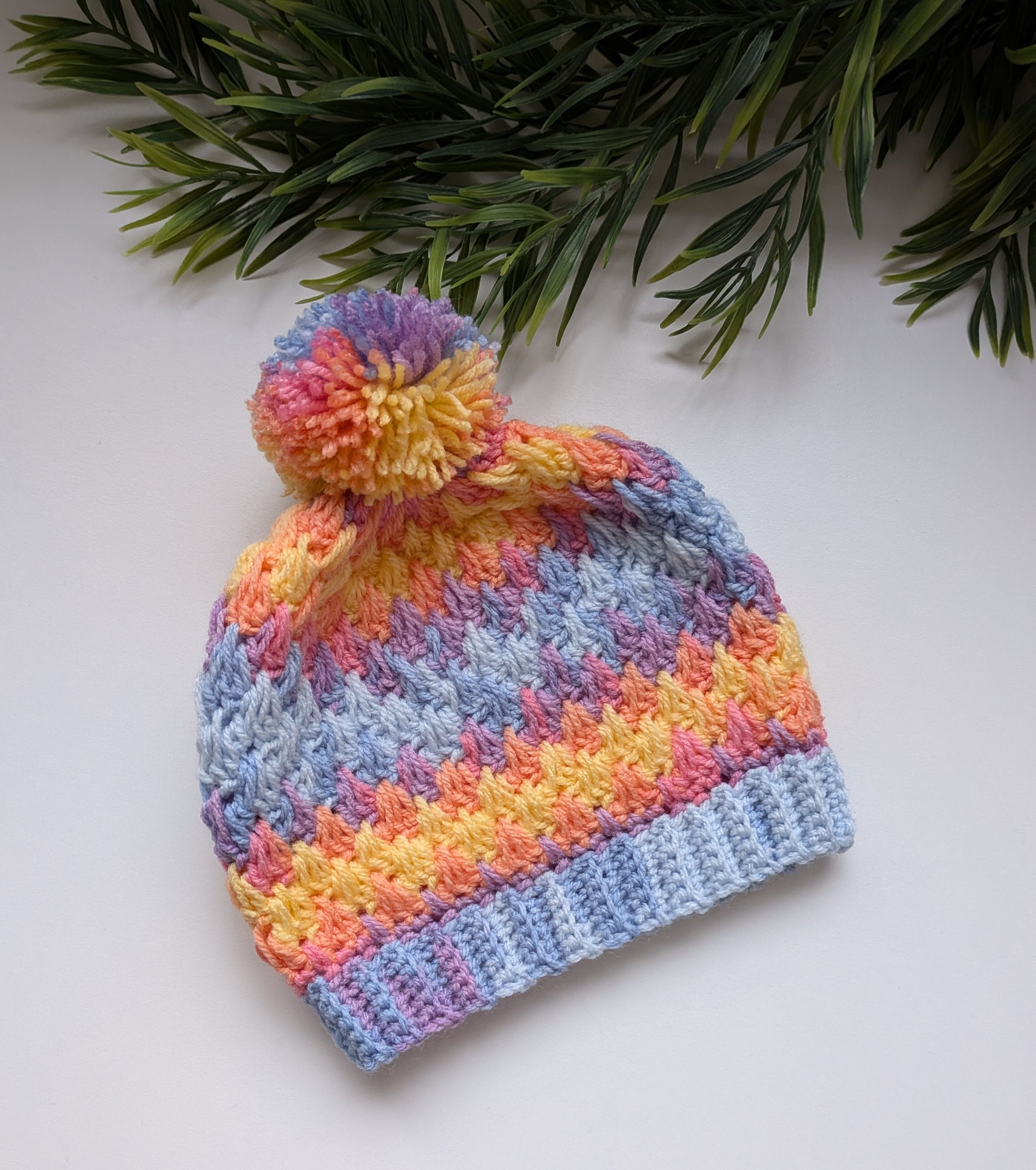 Spike granny Beanie 3-6 months