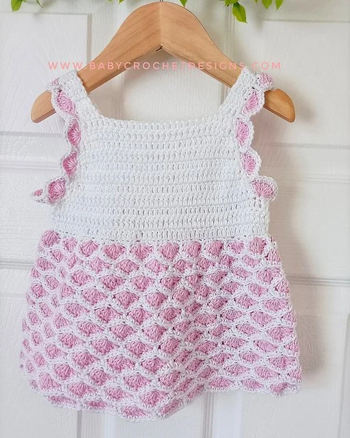 pretty petals dress crochet pattern — Baby Crochet Designs