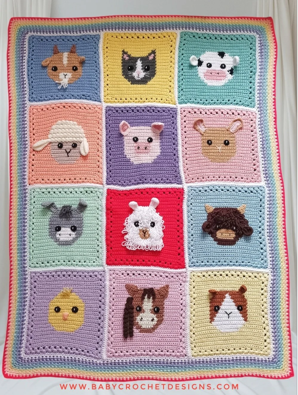 Farmyard Blocks Blanket