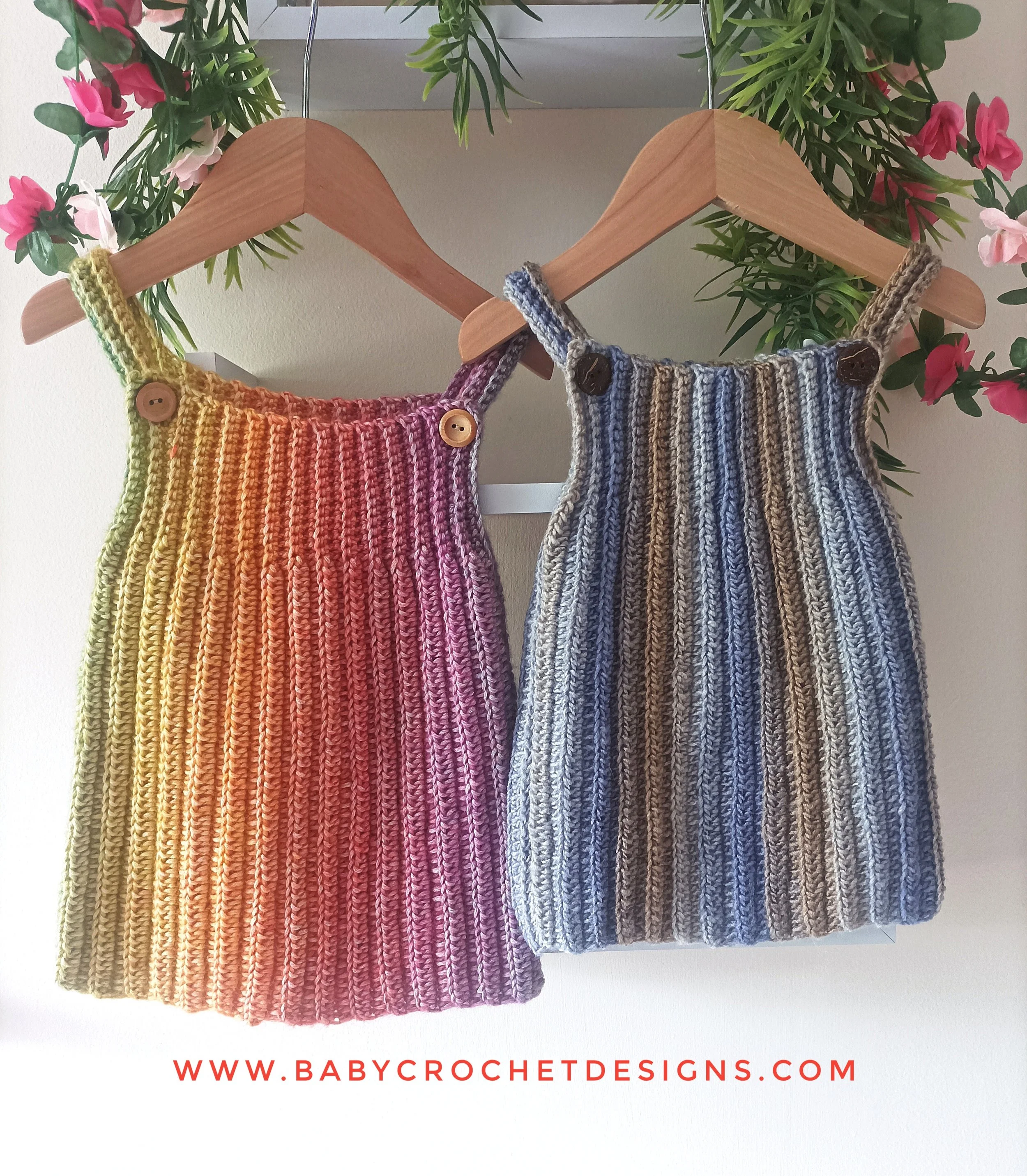 Little Rib Pinafore Dress