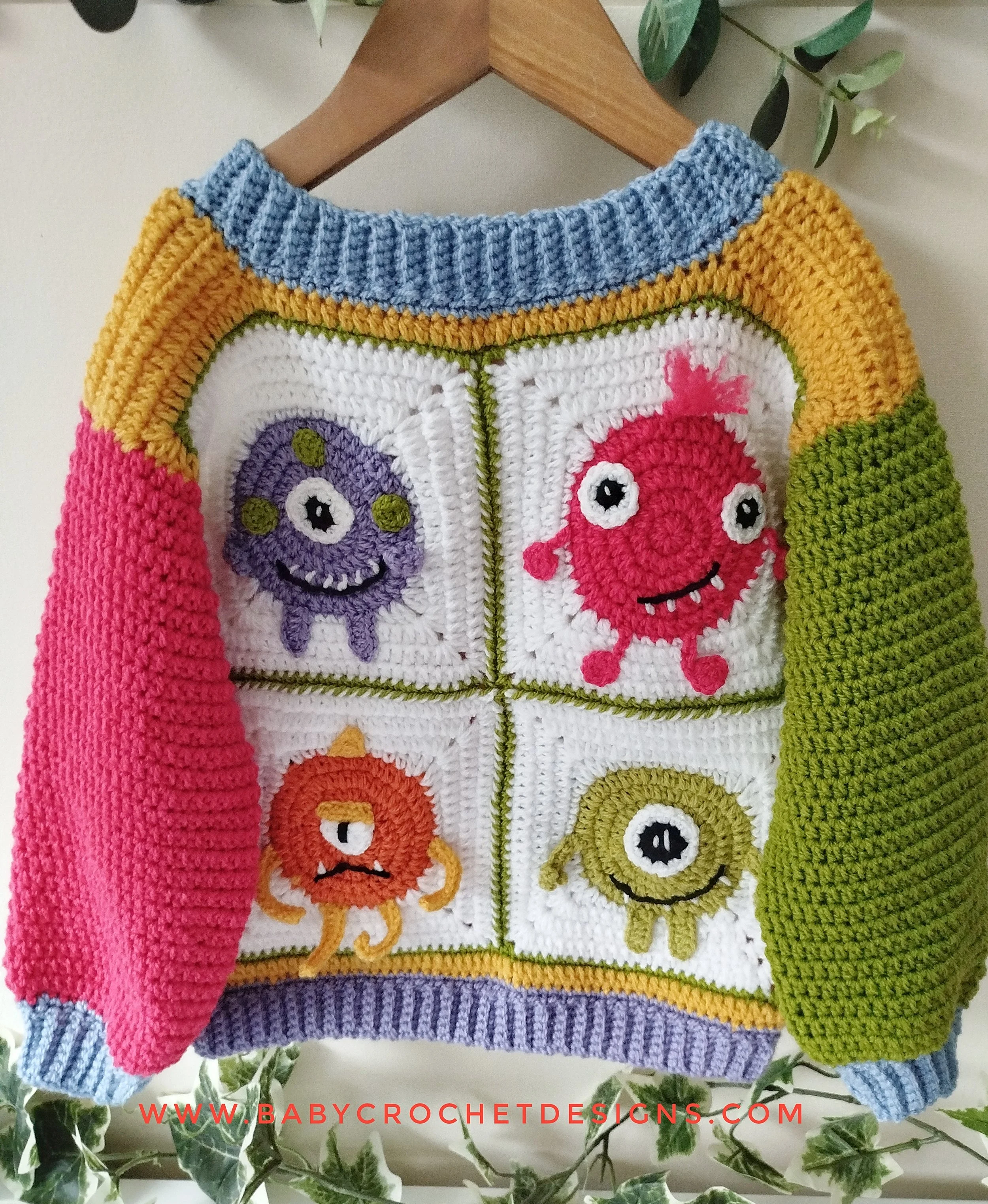Little Monster Granny Squares — Baby Crochet Designs