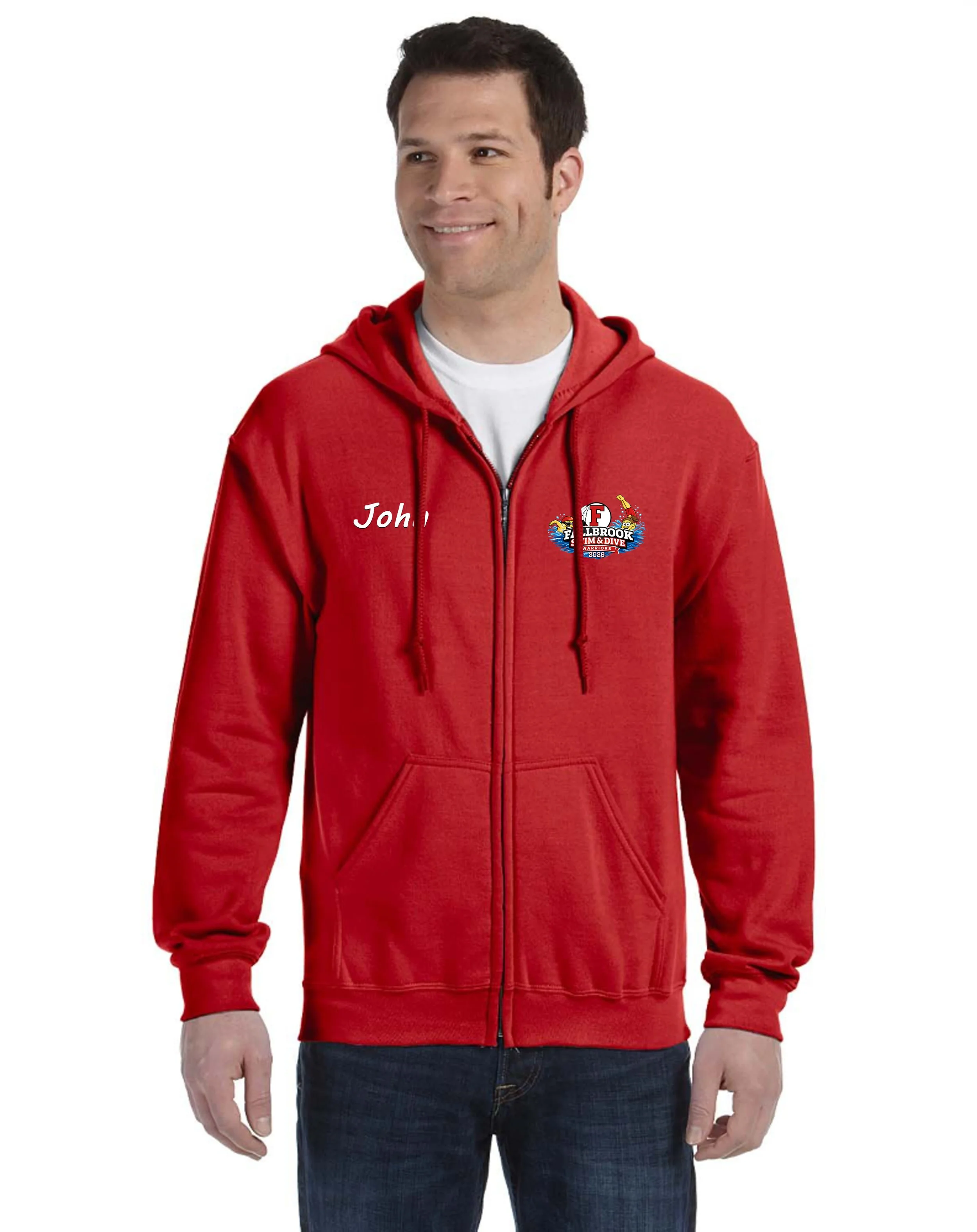 Fallbrook High - Swim and Dive Hoodie with Full-Zipper